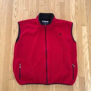 Champion Red Fleece Vest